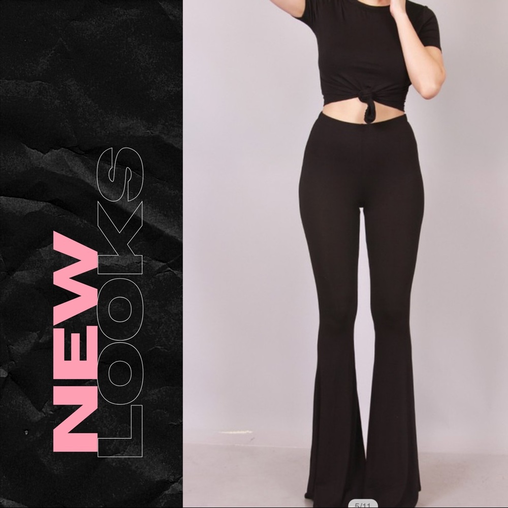Black Lounge Pants Set